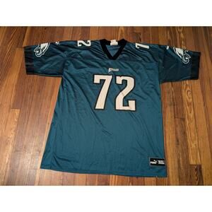 VTG Philadelphia Eagles Puma Tra Thomas Mens XL Green Jersey